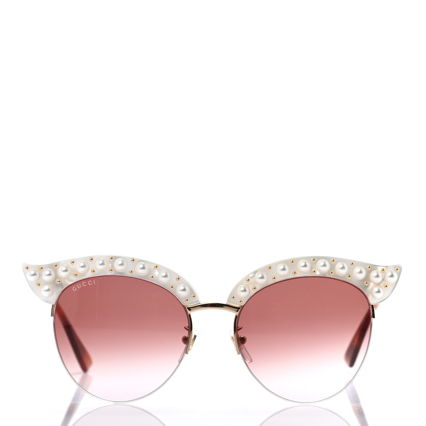 Acetate Pearl Cat Eye Sunglasses GG0212S White