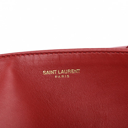Saint Laurent Calfskin Suede Reversible East West Shopper Tote Rouge Orient 7 of 10