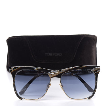 Tom Ford Thea Sunglasses TF366 Blue Brown Horn 8 of 8