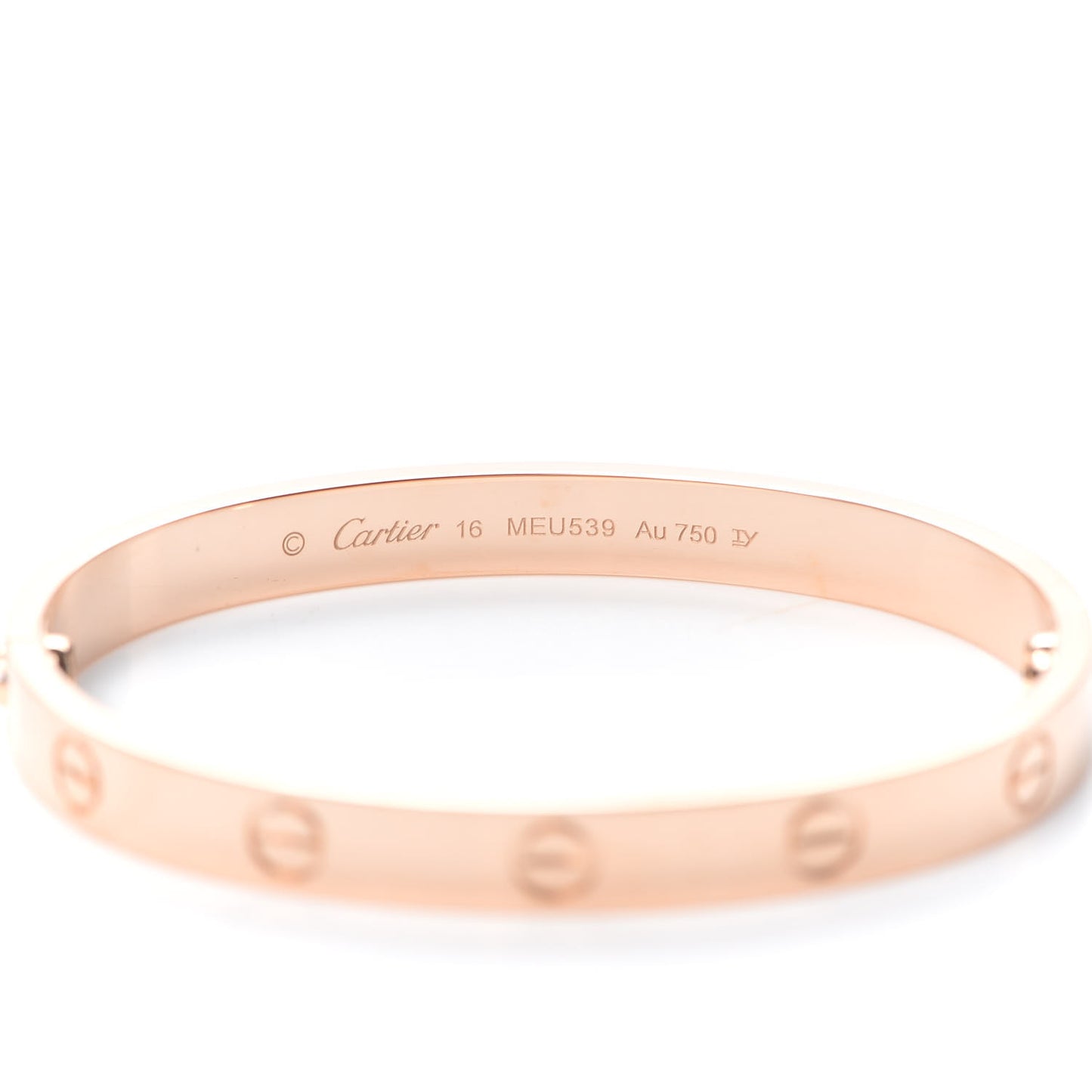 18K Pink Gold LOVE Bracelet 16