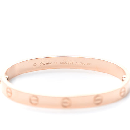 Cartier 18K Pink Gold LOVE Bracelet 16 4 of 6
