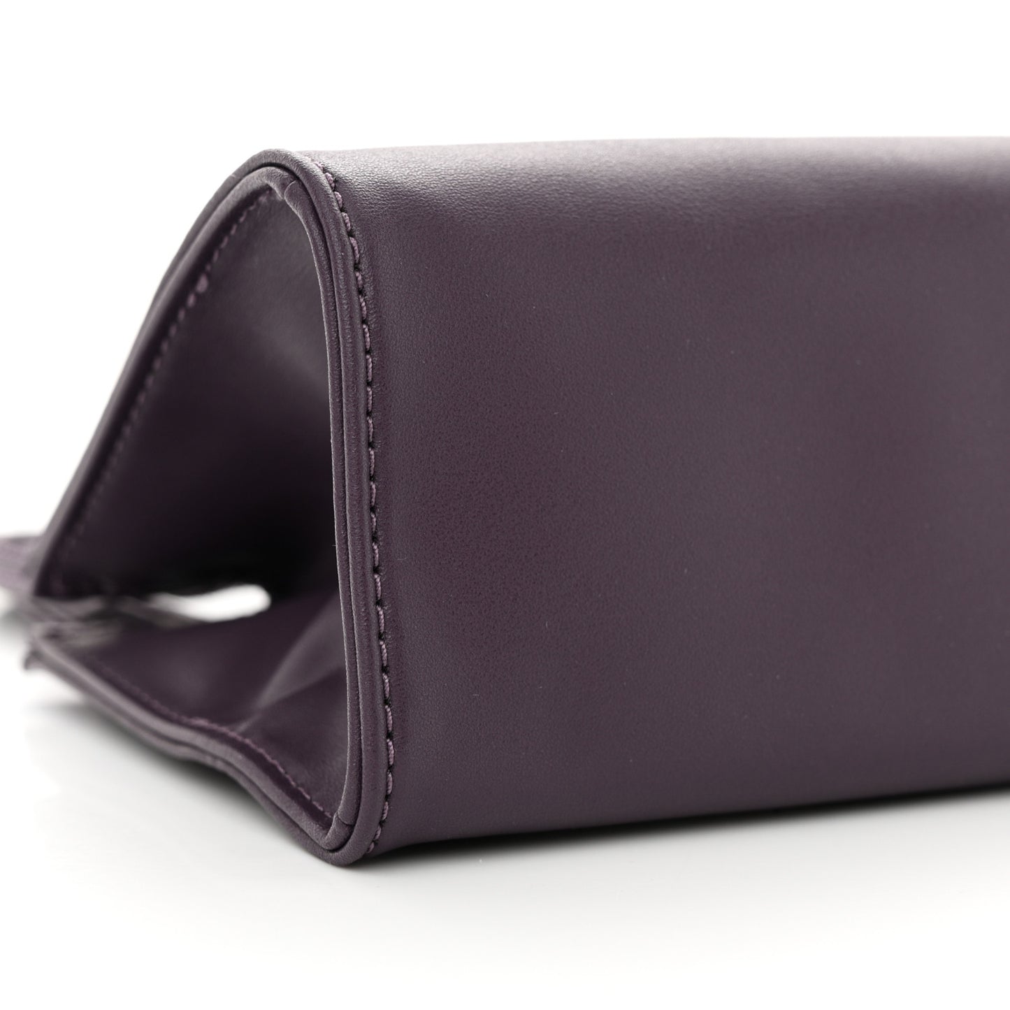 Vegan Leather Small Shopping Bag Eggplant