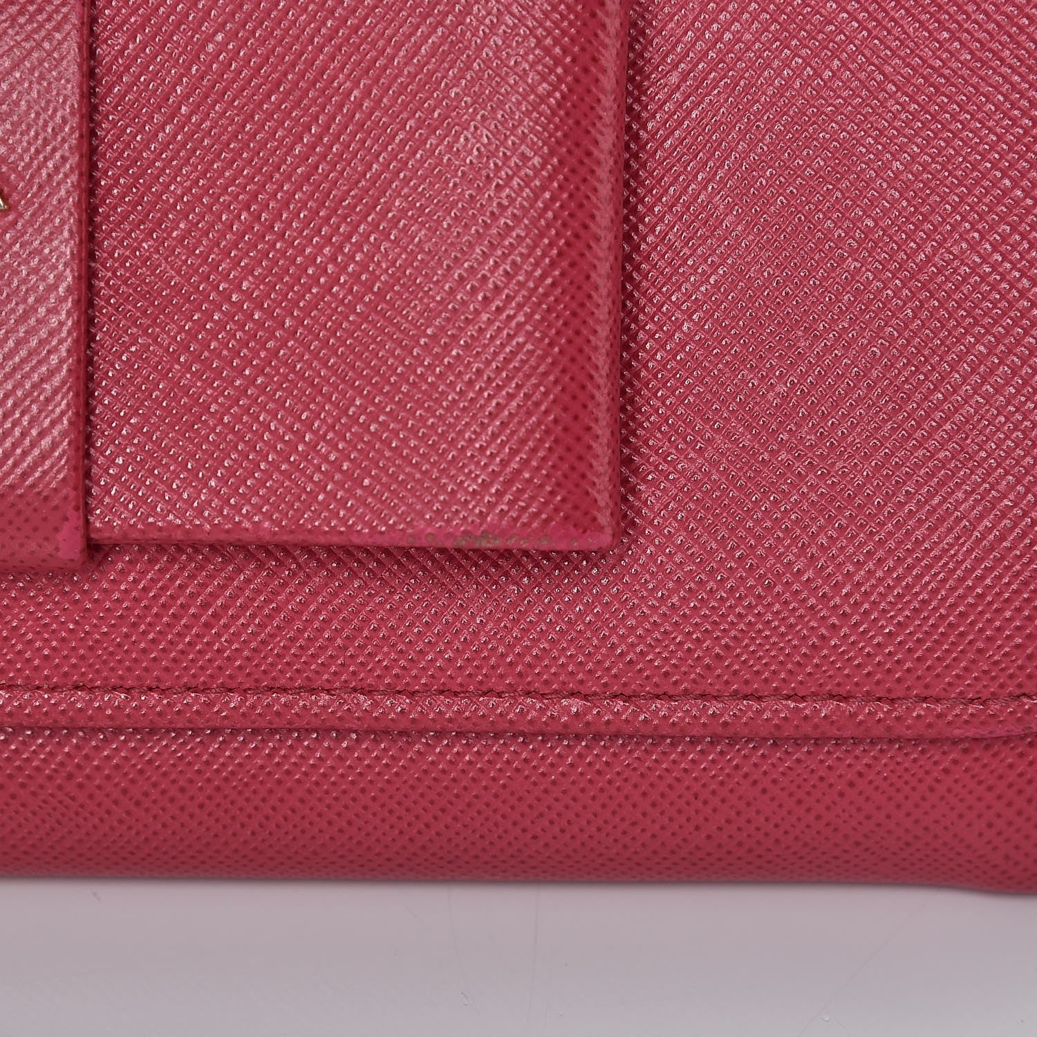 Prada Saffiano Bow Continental Wallet Peonia 14 of 15