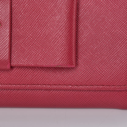 Prada Saffiano Bow Continental Wallet Peonia 14 of 15