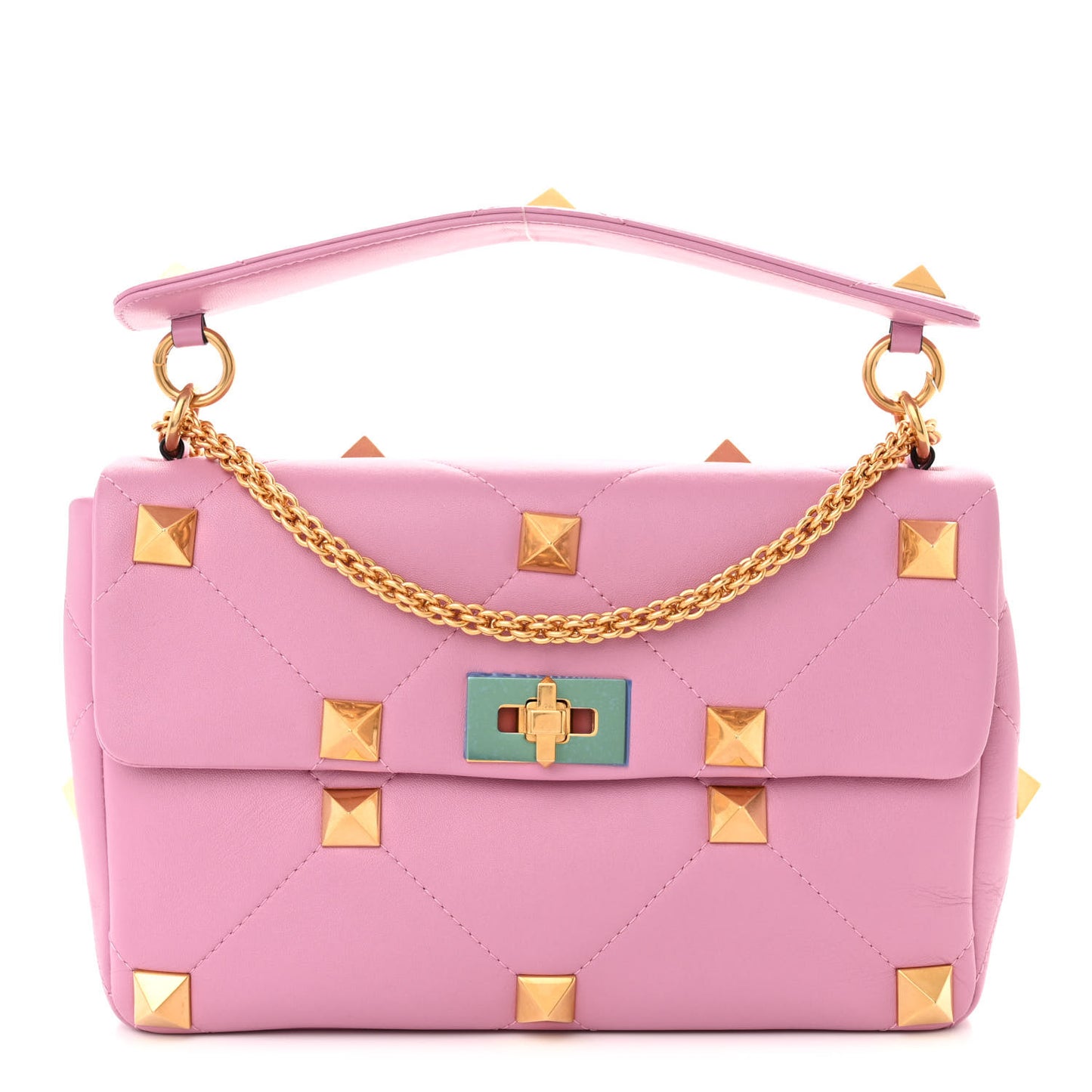 Nappa Large Roman Stud Shoulder Bag Giacinto