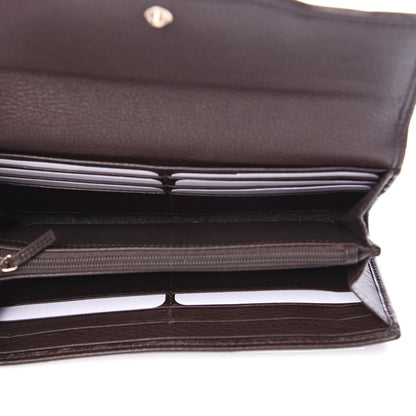 Gucci Monogram Interlocking G Horsebit Web Continental Wallet Dark Brown 4 of 9