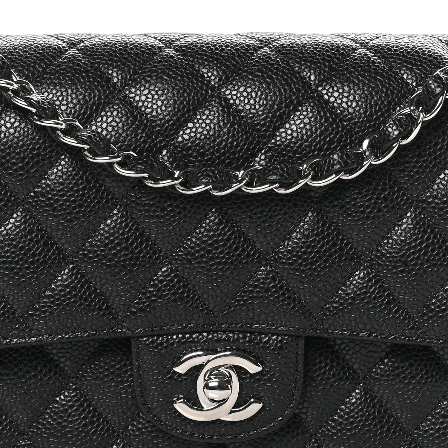 Chanel Caviar Quilted Medium Double Flap Black 8 of 12