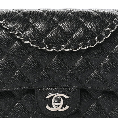 Chanel Caviar Quilted Medium Double Flap Black 8 of 12
