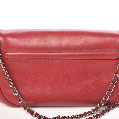 Chanel Lambskin Half Moon Wallet On Chain WOC Red 11 of 13