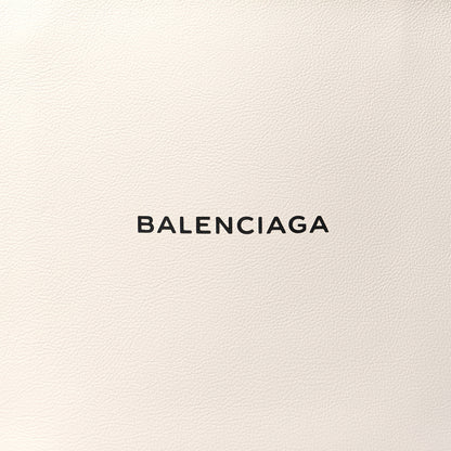 Balenciaga Calfskin Medium Logo North South Shopping Tote White 8 of 10