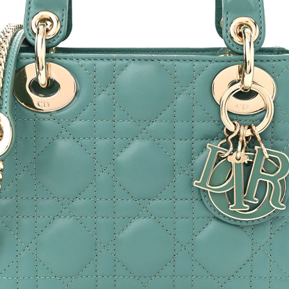 Christian Dior Lambskin Cannage Mini Lady Dior Storm Blue 7 of 10