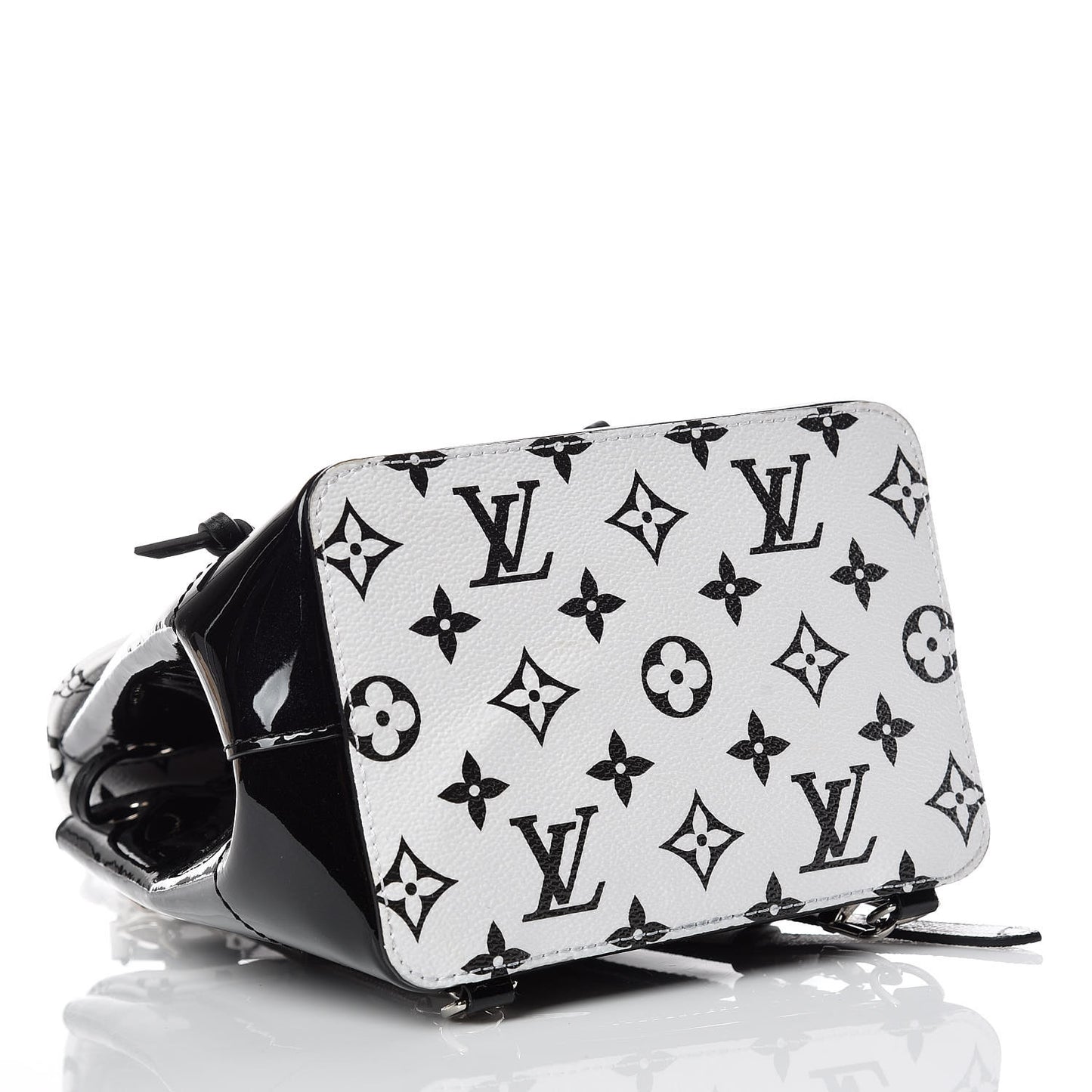 Patent Monogram Hot Springs Backpack Black White