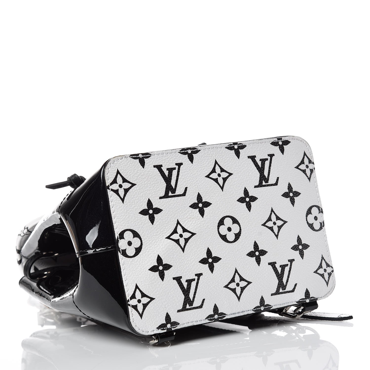Louis Vuitton Patent Monogram Hot Springs Backpack Black White 5 of 11