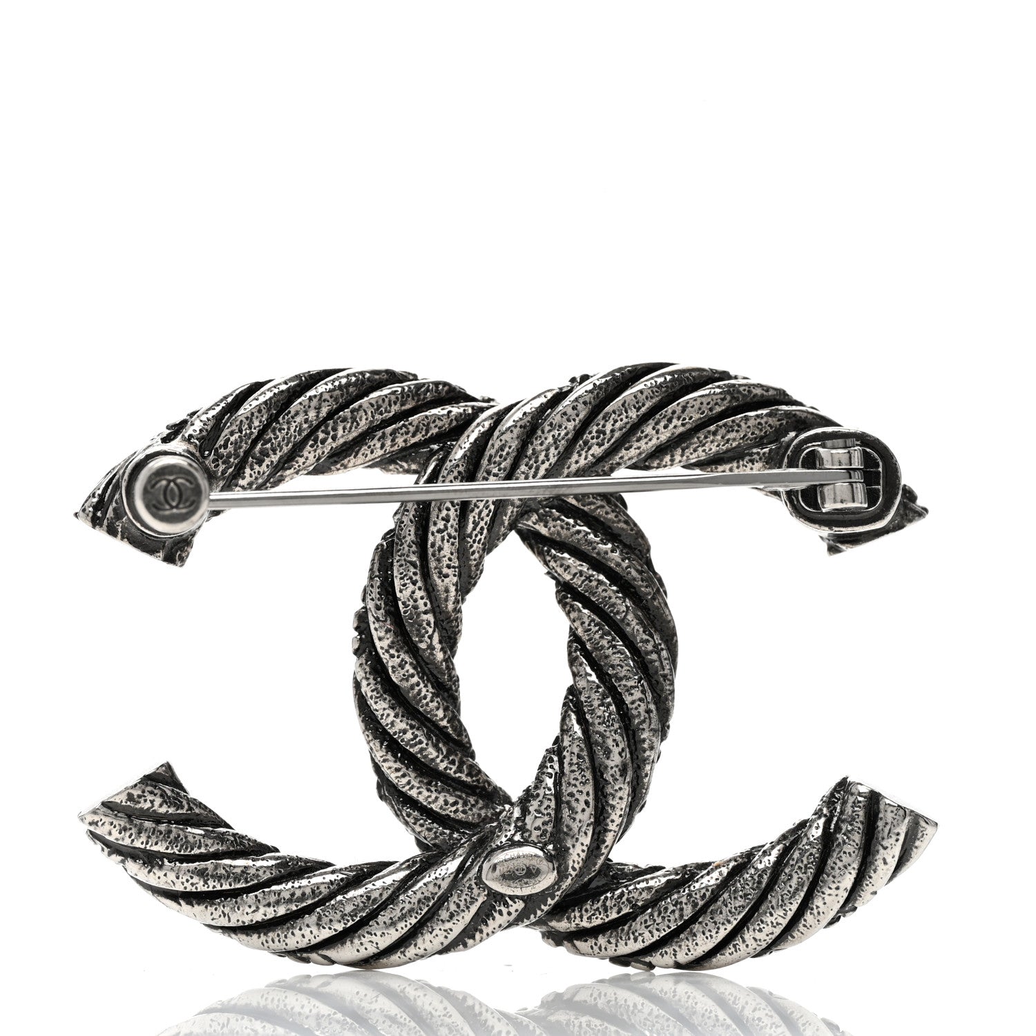 Chanel Ruthenium Twisted CC Brooch 3 of 5