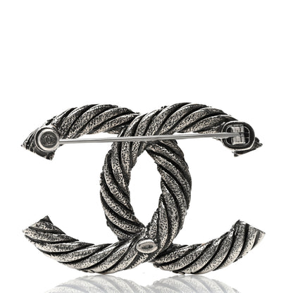 Chanel Ruthenium Twisted CC Brooch 3 of 5