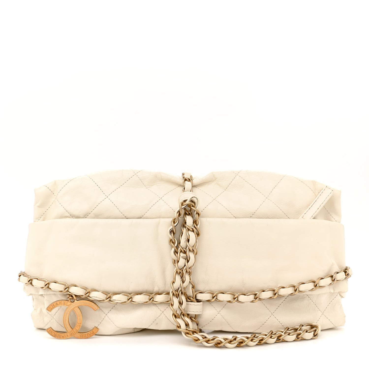 Chanel Calfskin Quilted Baluchon White 1 of 13