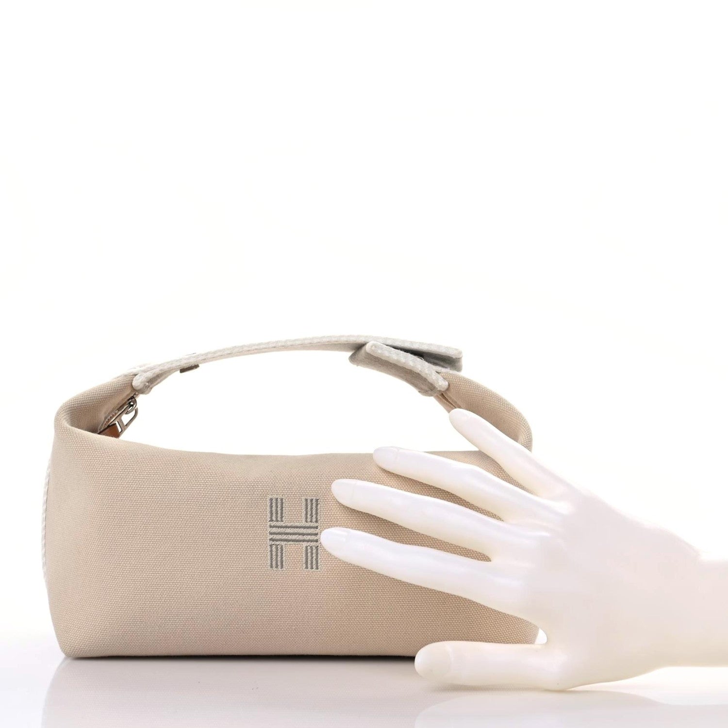 Hermes Canvas Small Bride-A-Brac Pouch Natural 3 of 11