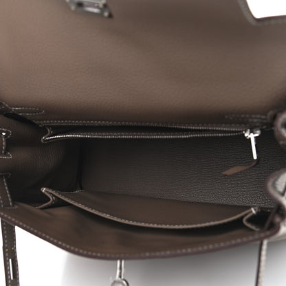 Hermes Togo Kelly Retourne 25 Etoupe 5 of 11