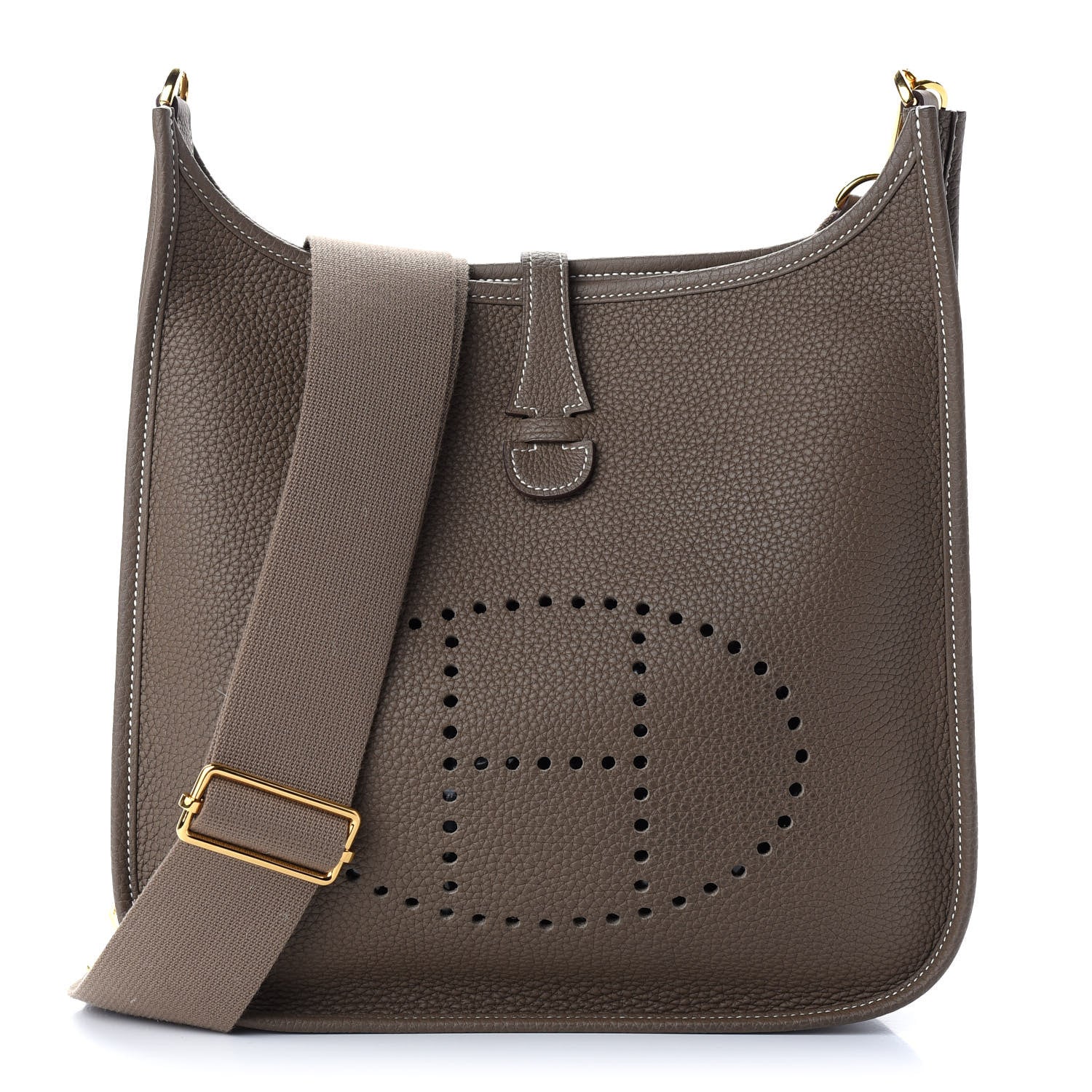 Hermes Taurillon Clemence Evelyne III PM Etoupe 1 of 9