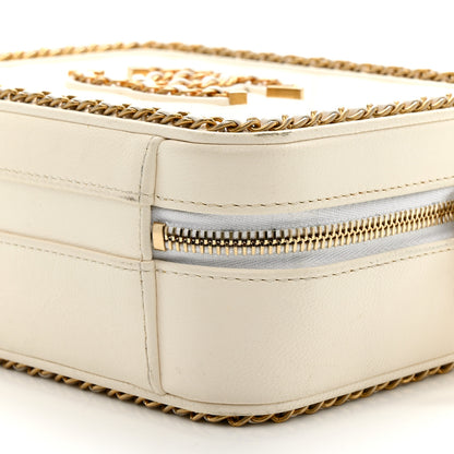 Chanel Goatskin Quilted Small CC Filigree Vanity Case White 10 of 15