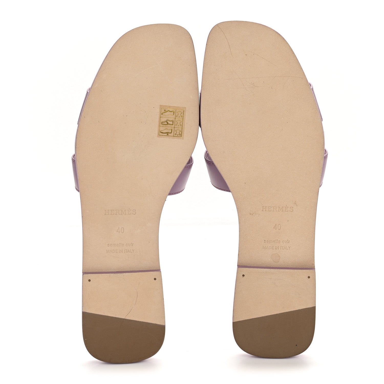 Hermes Calfskin Oran Sandals 40 Bruyère 6 of 9