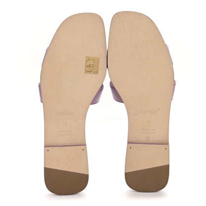 Hermes Calfskin Oran Sandals 40 Bruyère 6 of 9