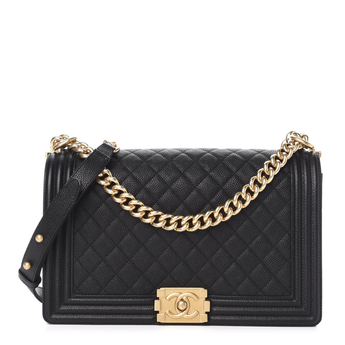 Caviar Quilted New Medium Boy Flap Black