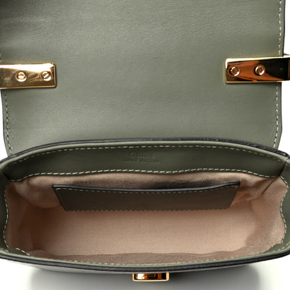 Chloe Calfskin Crocodile Embossed Mini C Double Carry Misty Forest 4 of 4
