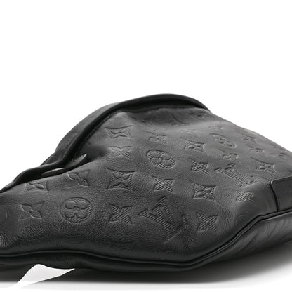 Louis Vuitton Calfskin Monogram Shadow Discovery Bumbag Black 9 of 10