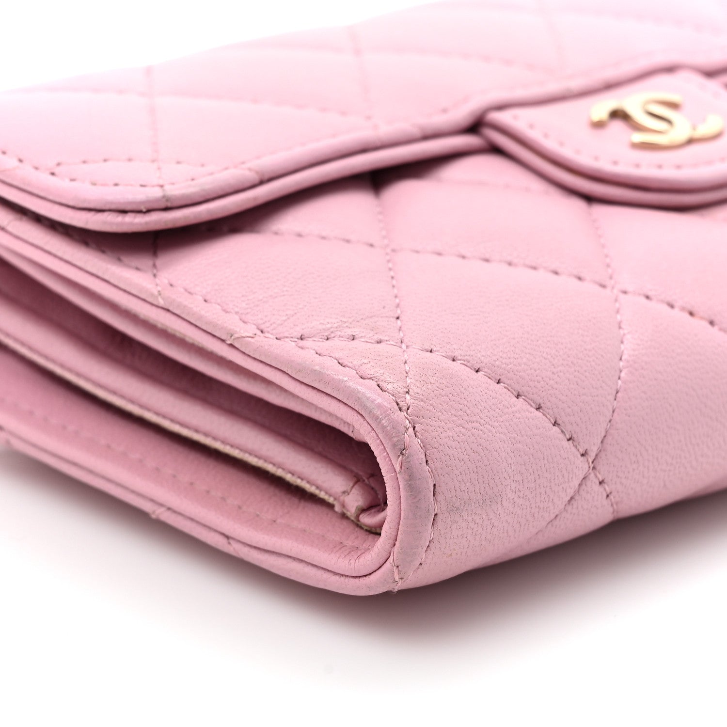 Chanel Lambskin Quilted Medium Flap Wallet Pink 11 of 15