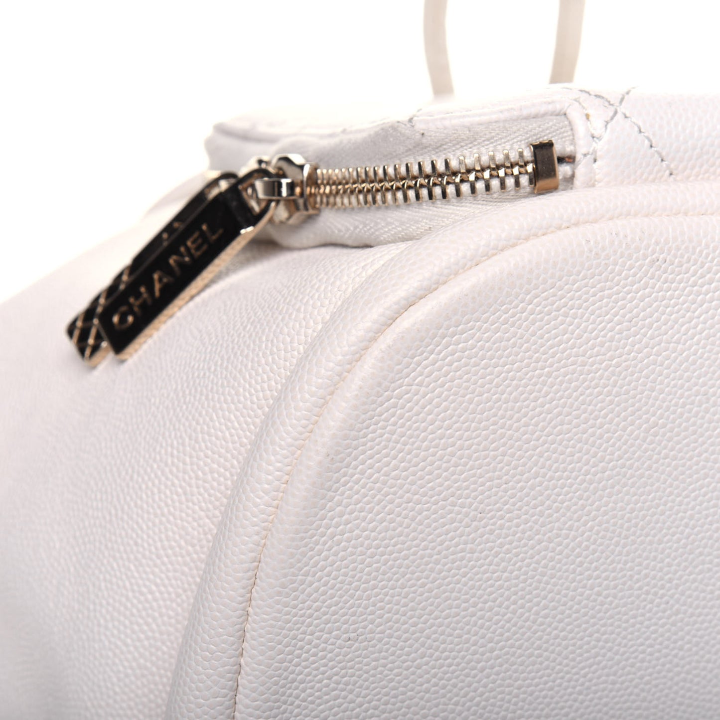 Caviar Quilted Business Affinity Backpack White