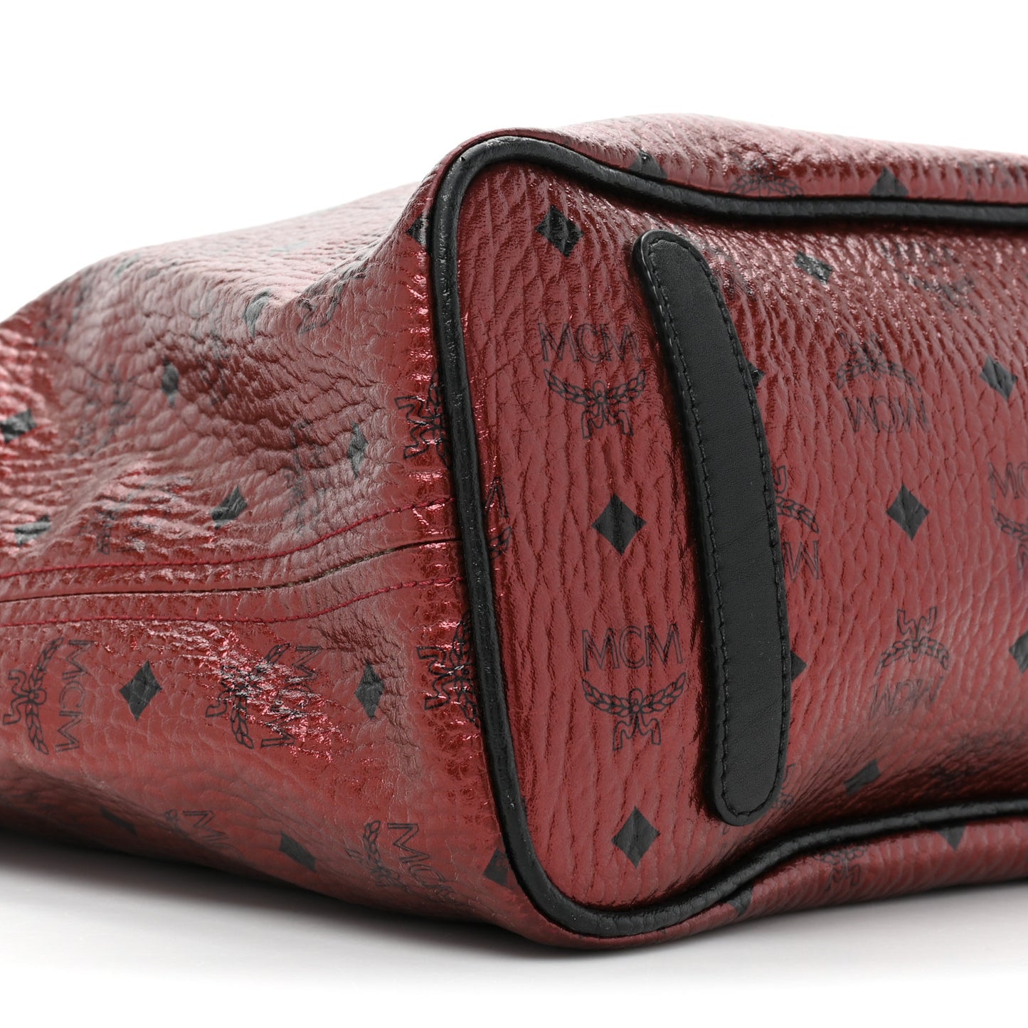 Metallic Visetos Medium Anya Shopper Tote Scooter Red