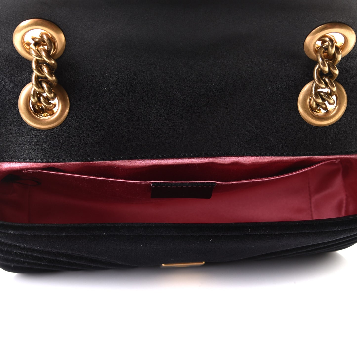 Velvet Matelasse Mini GG Marmont Shoulder Bag Black