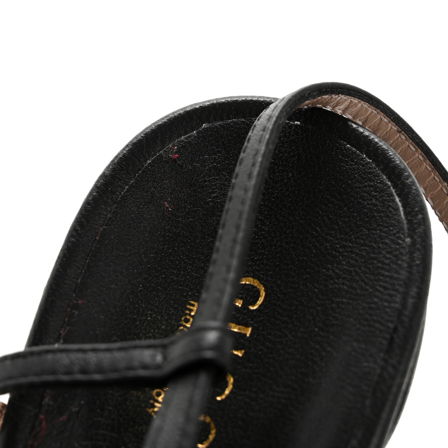 Gucci Nappa Matelasse T-Strap 40mm Sandals 38 Black 9 of 11