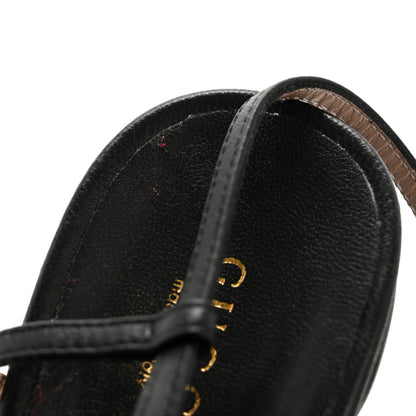 Gucci Nappa Matelasse T-Strap 40mm Sandals 38 Black 9 of 11