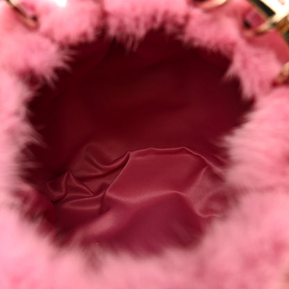 Valentino Garavani Mink Fur Clutch Pink 4 of 8