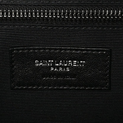 Saint Laurent Grain De Poudre Textured Mixed Matelasse Large Triquilt Monogram Satchel Black 7 of 10