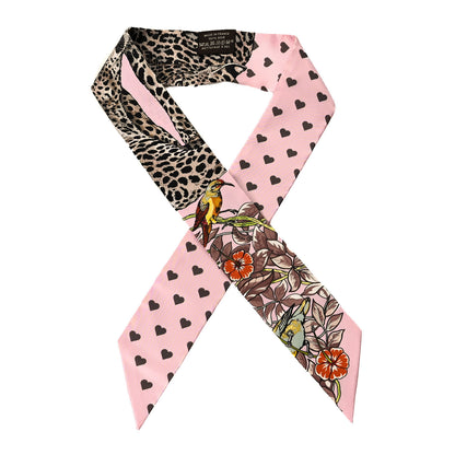 Hermes Silk Jungle Love Love Twilly Rose Pale Etoupe 1 of 4