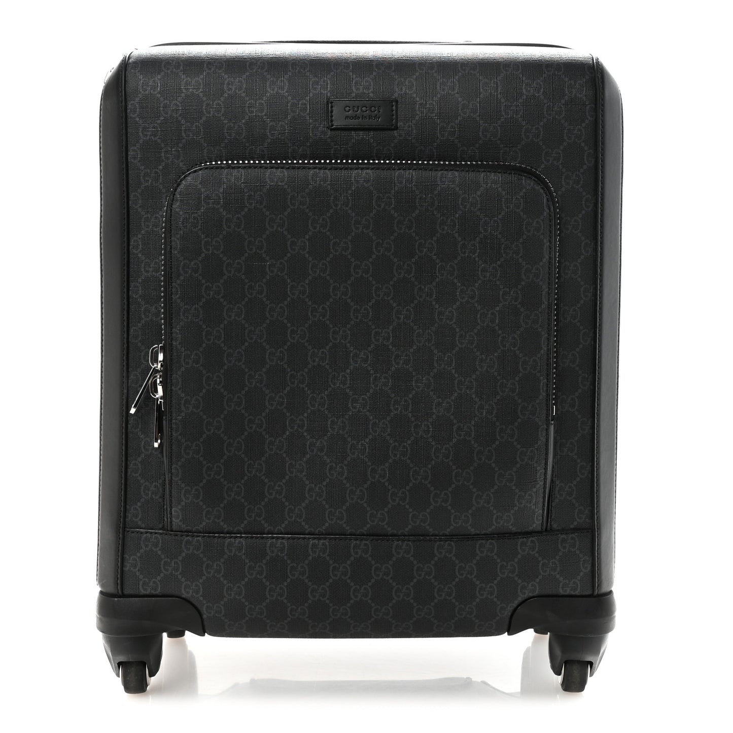 GG Supreme Monogram Gran Turismo Suitcase Black Grey