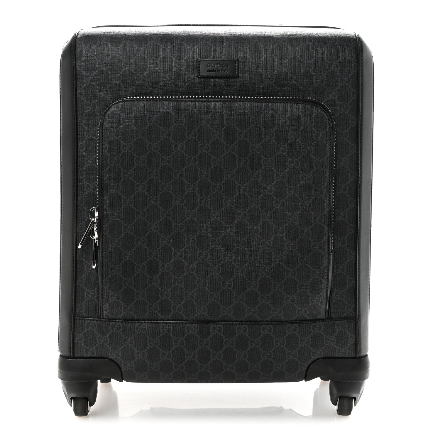 Gucci GG Supreme Monogram Gran Turismo Suitcase Black Grey 1 of 9