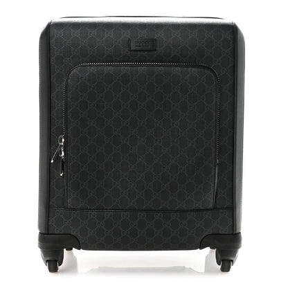Gucci GG Supreme Monogram Gran Turismo Suitcase Black Grey 1 of 9
