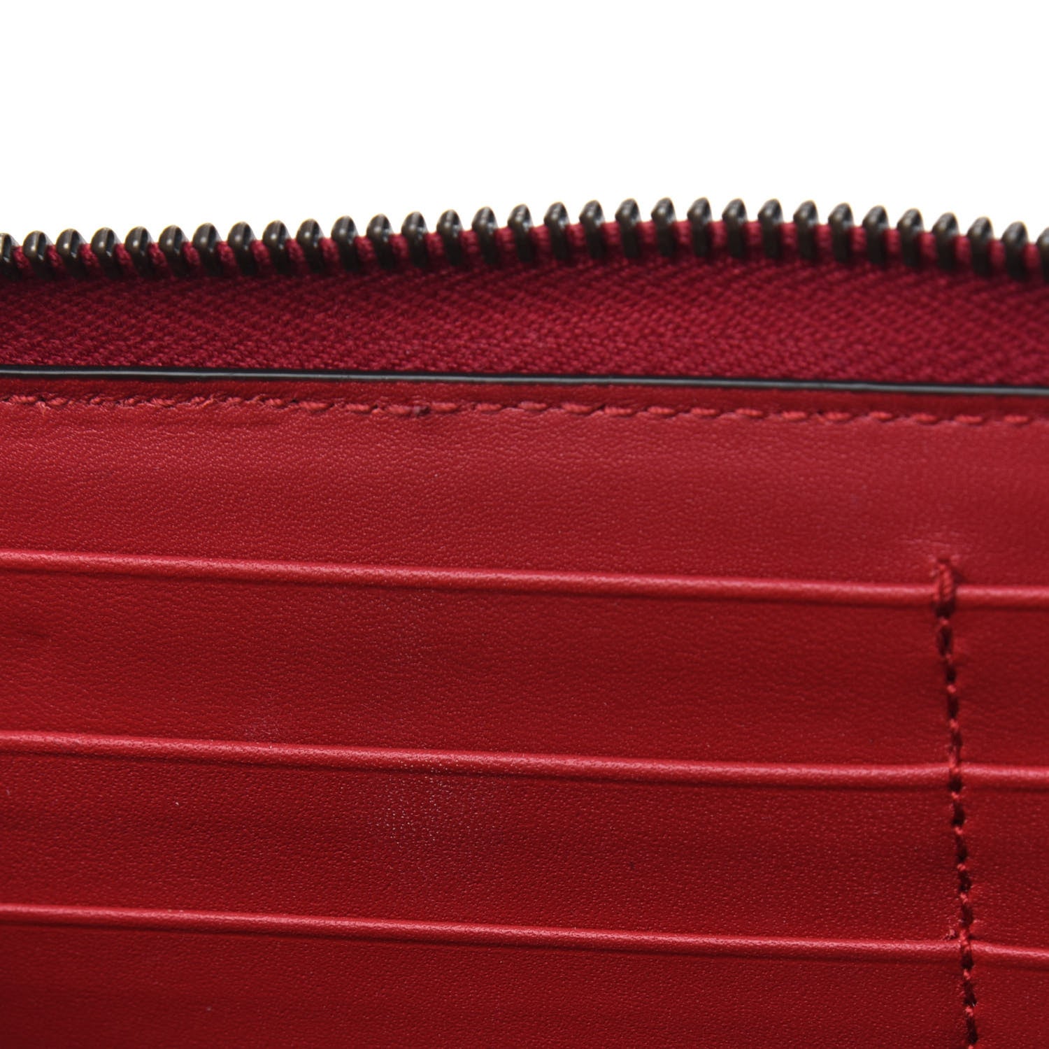 Gucci GG Supreme Monogram Cherries Zip Around Wallet Hibiscus Red 8 of 13