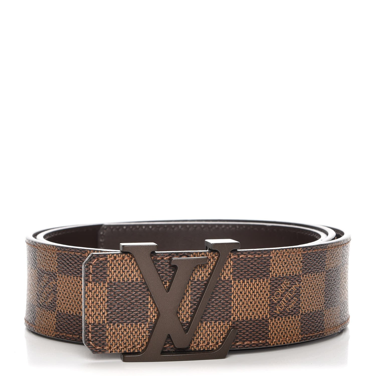 Louis Vuitton Damier Ebene 40mm LV Initiales Belt 95 38 1 of 8