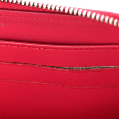 Chanel Patent Quilted Double Stitched Zip Around Wallet Pink 14 of 15