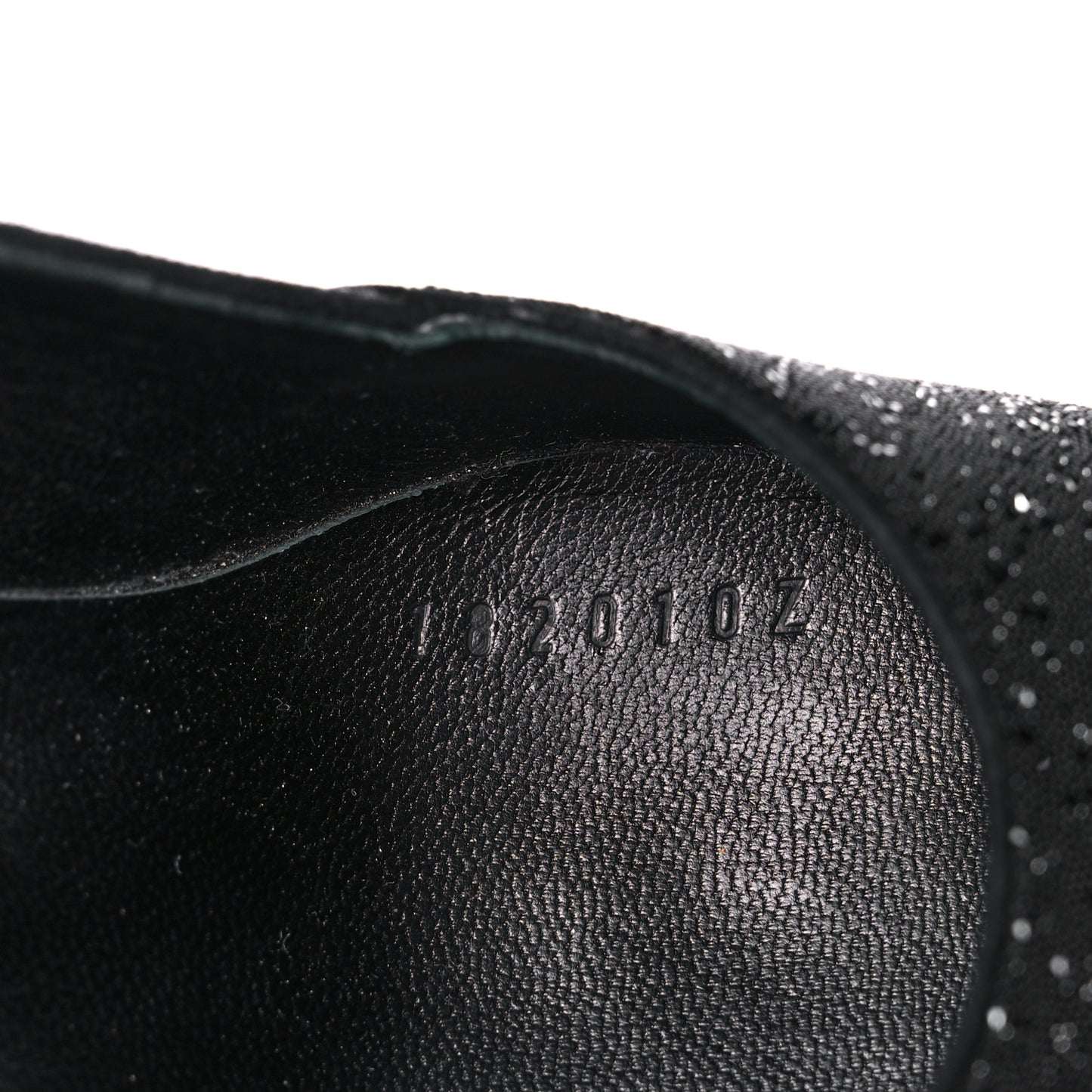 Suede Goatskin Crystal Powder Pumps 38.5 Black