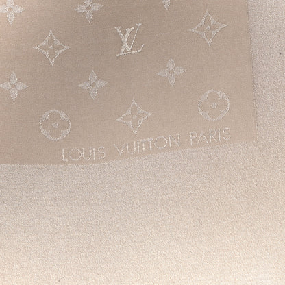 Louis Vuitton Silk Monogram Shawl Beige 2 of 4