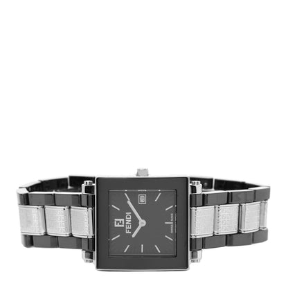 Fendi Stainless Steel Ceramic 30mm Orologi Quartz Watch Black 2 of 5
