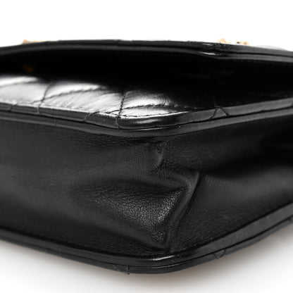 Chanel Aged Calfskin Quilted Lucky Charms 2.55 Reissue Wallet On Chain WOC Black 11 of 12