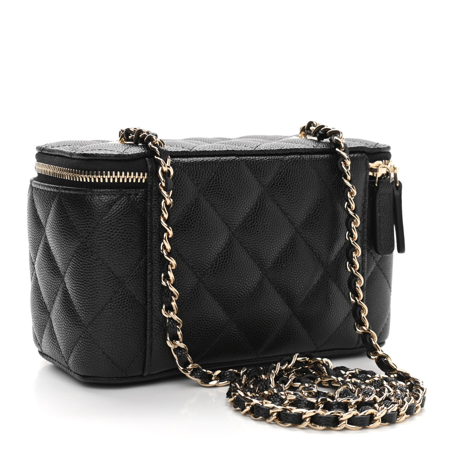 Chanel Caviar Quilted Small Vanity Case With Chain Black 3 of 11