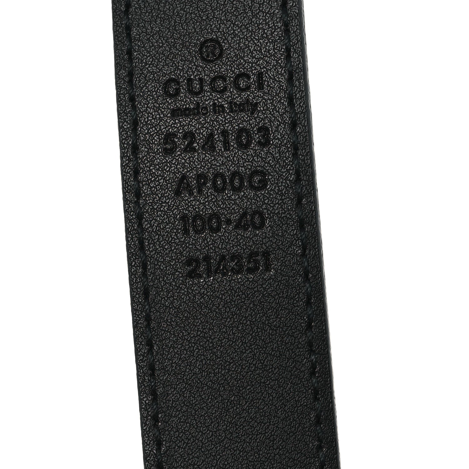 Gucci Moon Calfskin Torchon Double G 25mm Belt 100 40 Black 3 of 5